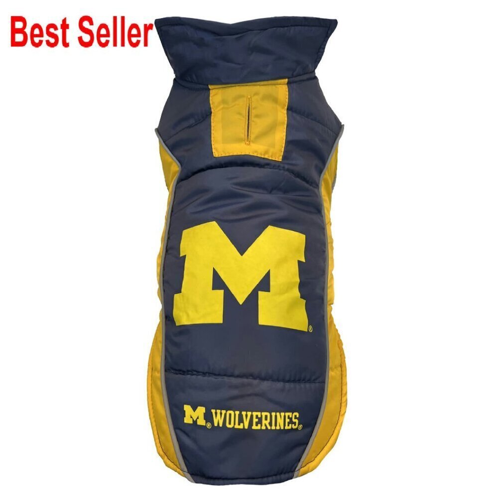 Medium Dog Puffer Vest Warm Waterproof Adjustable Sporty Winter Coat